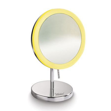 Whitehaus Round Freestanding Led 5X Magnified Mirror, Polished Chrome WHMR106-C